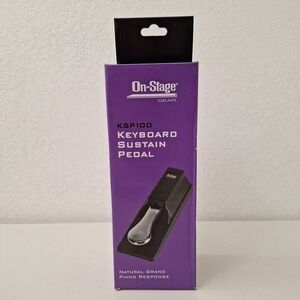 On-Stage Gear Keyboard Sustain Pedal KSP100 Polarity Switch 1/4 Jack, 6 ft Cord